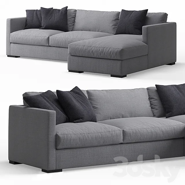 Belmon Corner Sofa by Meridiani 3D Model