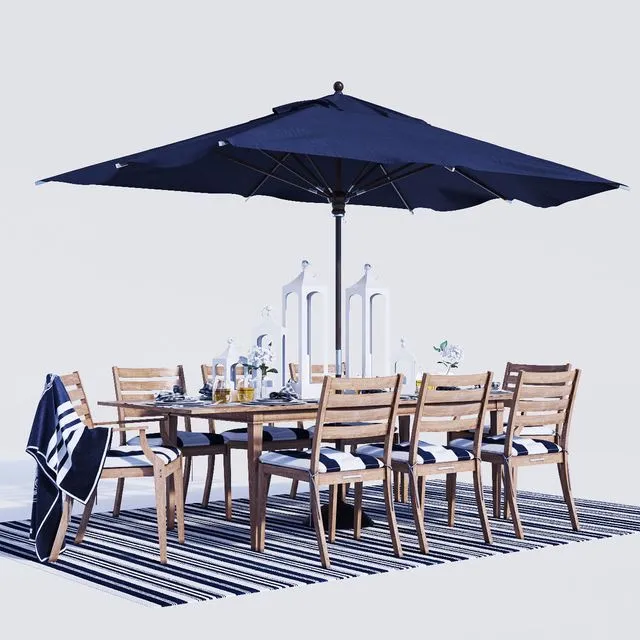 Belmont dinning set 2 3D Model