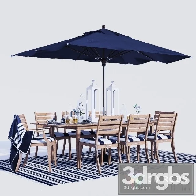 Belmont Dinning Set 3D Model Download Belmont Dinning Set 3D Model Download