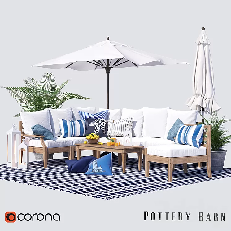 Belmont sectional set 3D Model Belmont sectional set 3D Model