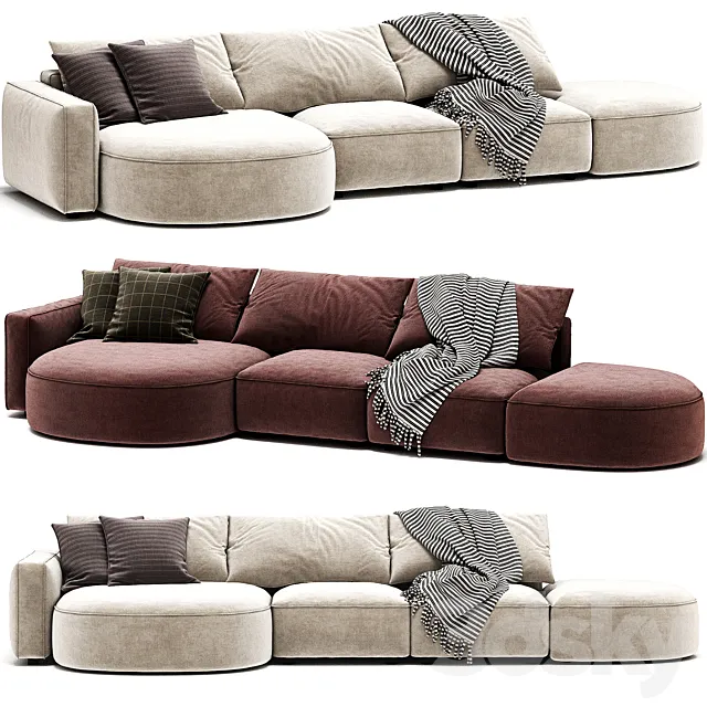 Belt Modular Sofa 3D Model