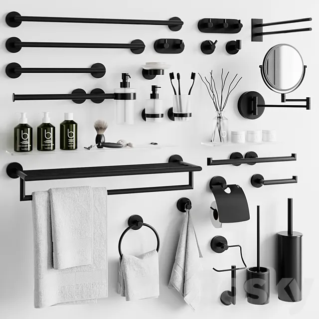 Bemeta DARK Accessories 3D Model Bemeta DARK Accessories 3D Model