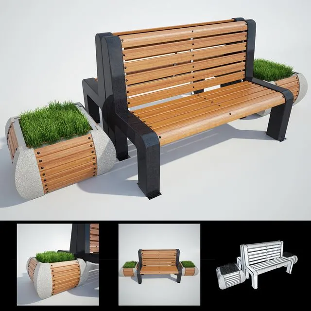 BENCH # 1 3D Model BENCH # 1 3D Model