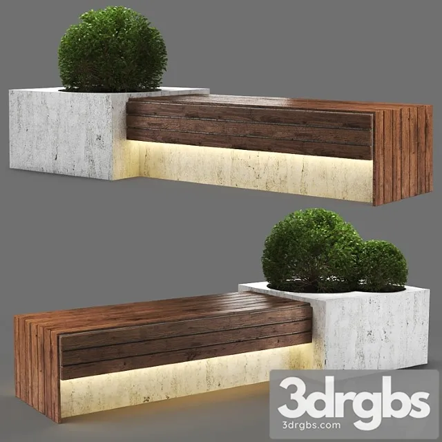 Bench 1150 280cm 3D Model Download