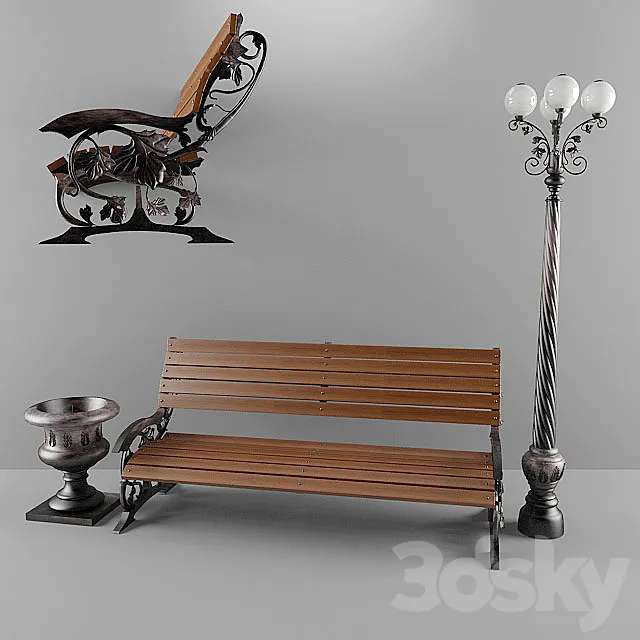 bench 3D Model bench 3D Model