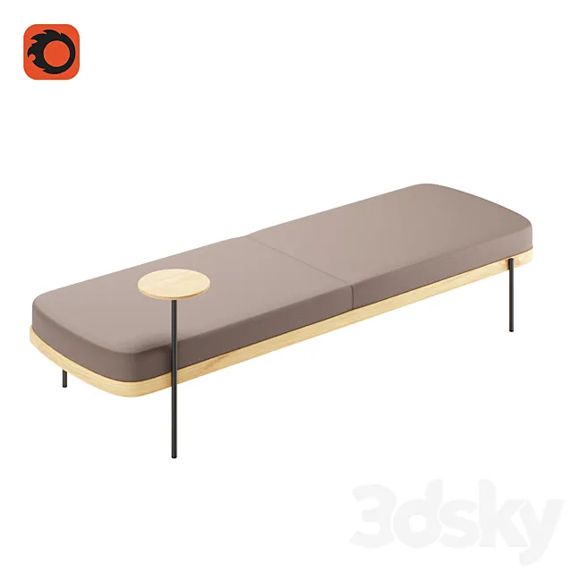 Bench Abisko AB 3P00 from True Design 3DModel Bench Abisko AB 3P00 from True Design 3DModel