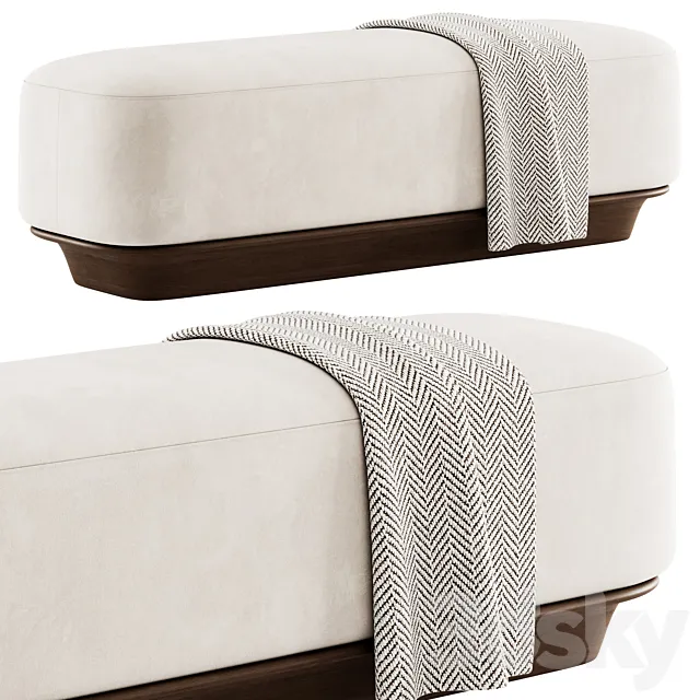 Bench and ottoman Nico By Demuro Das 3D Model Bench and ottoman Nico By Demuro Das 3D Model