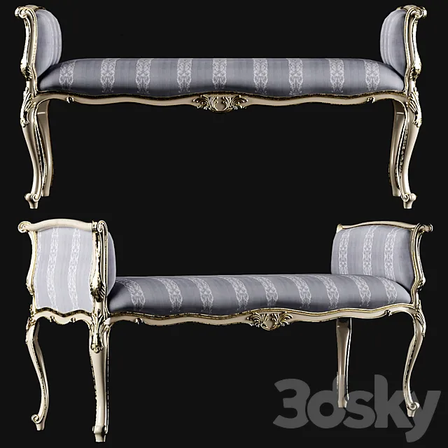 Bench Angelo Cappellini 3DModel Bench Angelo Cappellini 3DModel