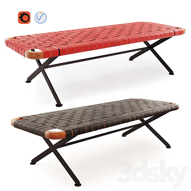 Bench axxia cuoio 3DModel