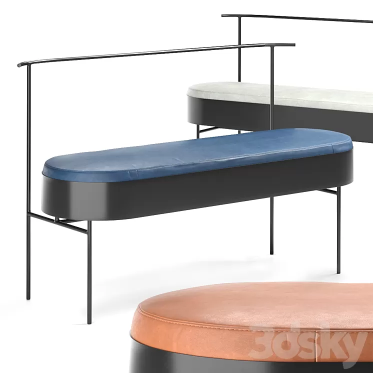 Bench Baxter Tia 3D Model Bench Baxter Tia 3D Model