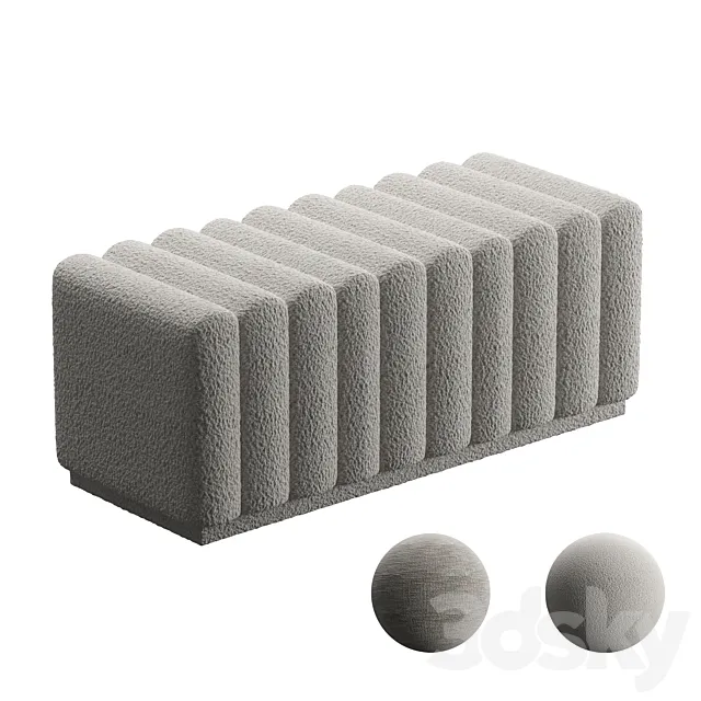 Bench Bente (Eichholtz) 3D Model Bench Bente (Eichholtz) 3D Model