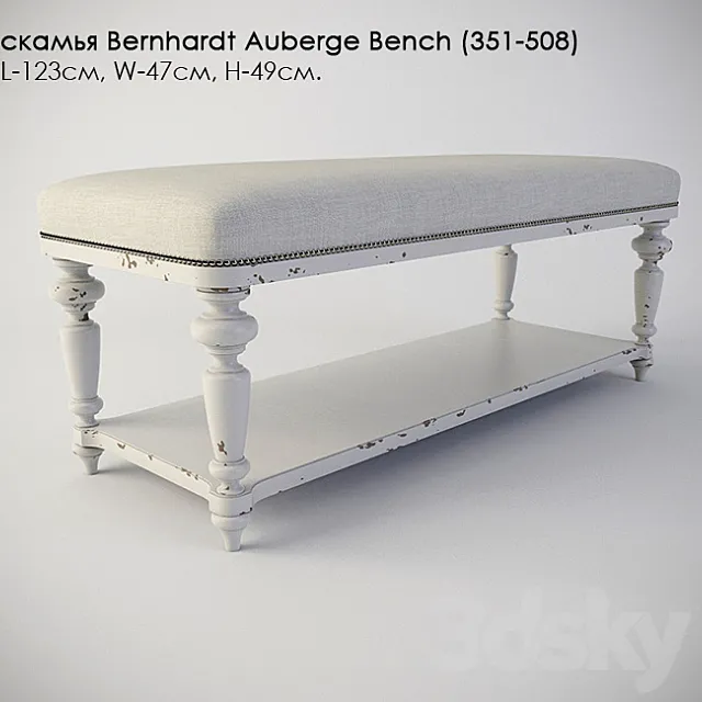 Bench Bernhardt Auberge Bench (351-508) 3DModel Bench Bernhardt Auberge Bench (351-508) 3DModel