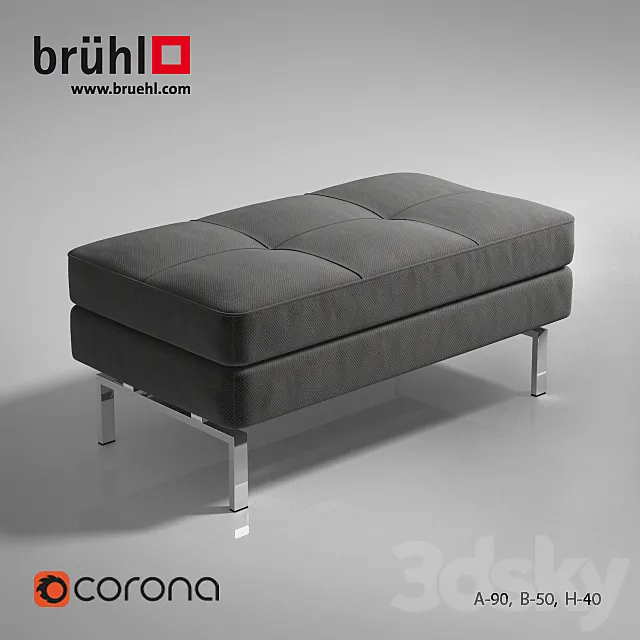 Bench Bruhl Amber 3DModel Bench Bruhl Amber 3DModel
