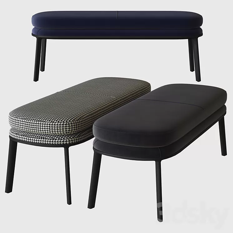 bench caratos b & b italia 3D Model bench caratos b & b italia 3D Model