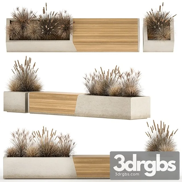 Bench Flower Bed For an Urban Environment 3D Model Download Bench Flower Bed For an Urban Environment 3D Model Download