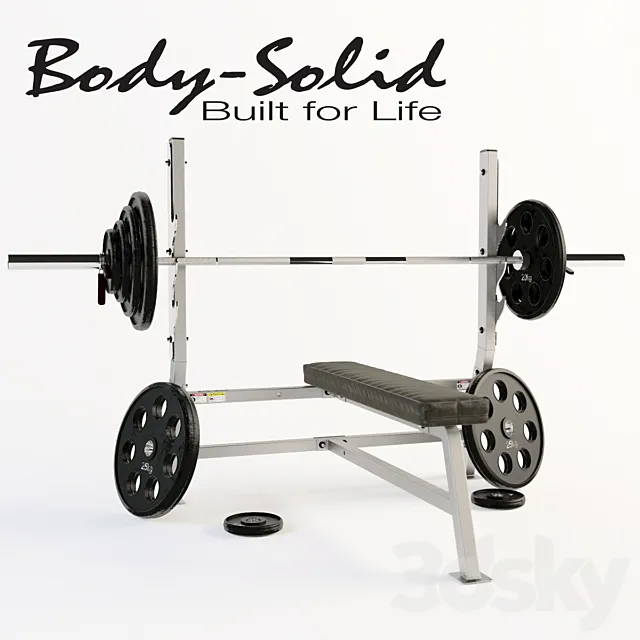 Bench for a press Body Solid 3DModel