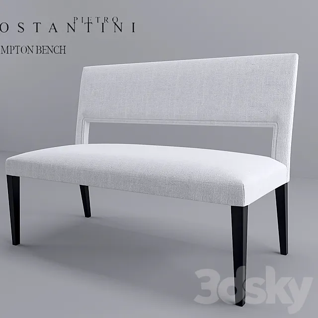 Bench HAMPTON BENCH 3D Model Bench HAMPTON BENCH 3D Model