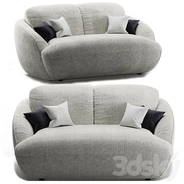 Bench in cotton melange Alpine 3D Model Bench in cotton melange Alpine 3D Model