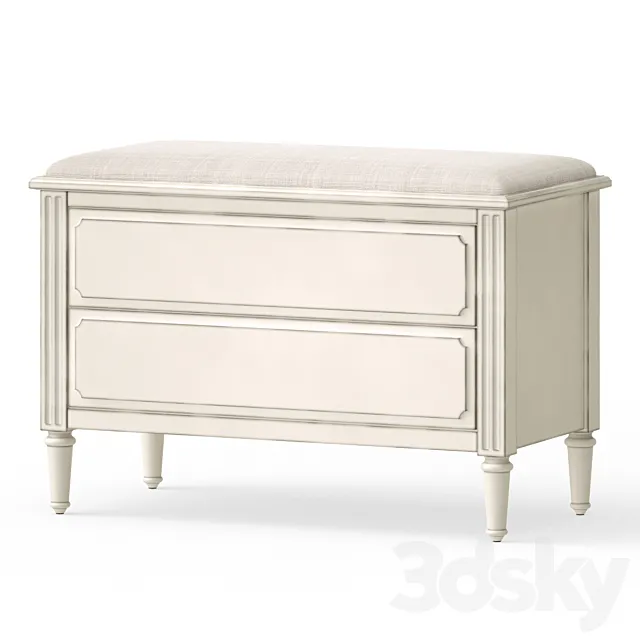 Bench in the nursery. Option 2 3D Model Bench in the nursery. Option 2 3D Model