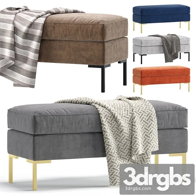 Bench Kona 5 Colors Version Banketka Kona 2 3D Model Download