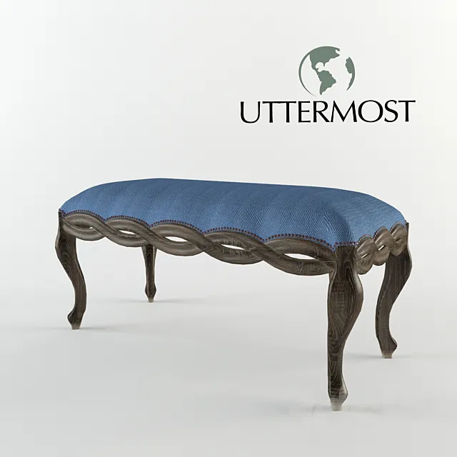 Bench “Kylia” from Uttermost 3D Model Bench “Kylia” from Uttermost 3D Model