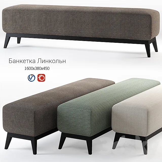 Bench Lincoln 3DModel Bench Lincoln 3DModel
