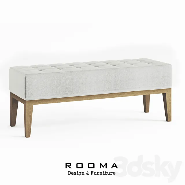 Bench Mila Rooma Design 3DModel Bench Mila Rooma Design 3DModel