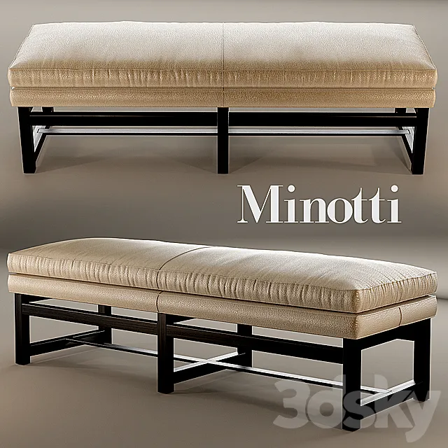Bench minotti flynt bench 3DModel Bench minotti flynt bench 3DModel