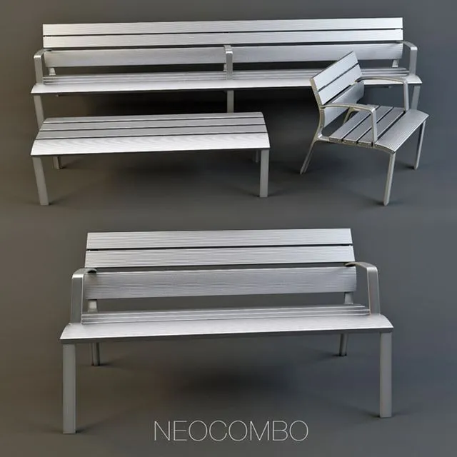 Bench Neocombo 3D Model Bench Neocombo 3D Model