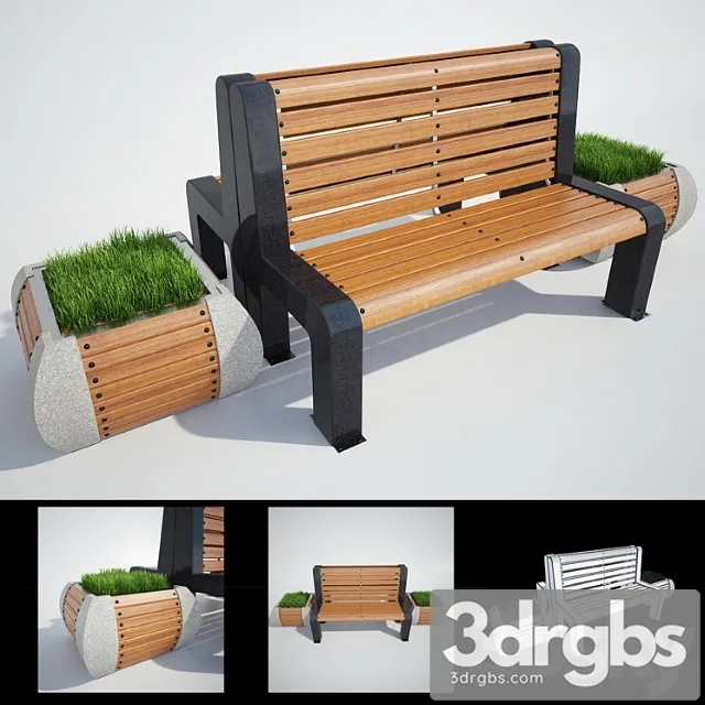 Bench Outdoor 3D Model Download Bench Outdoor 3D Model Download
