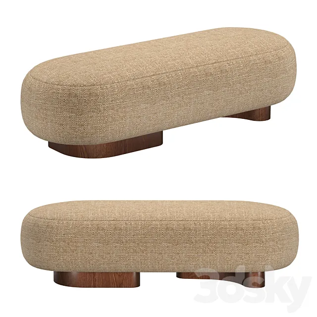 Bench oval 3D Model Bench oval 3D Model