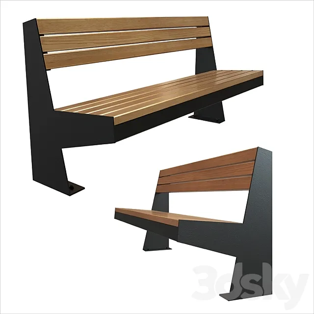bench Park 4 3D Model bench Park 4 3D Model