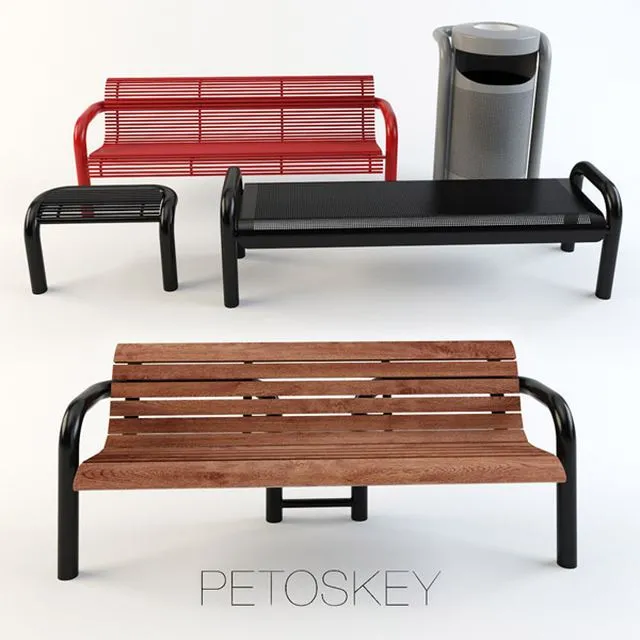 Bench Petoskey 3D Model Bench Petoskey 3D Model