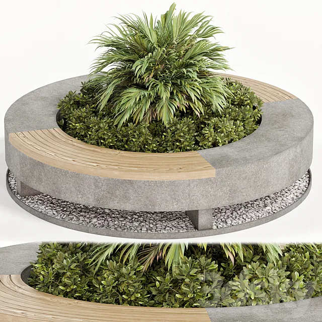 Bench set 04 3D Model Bench set 04 3D Model