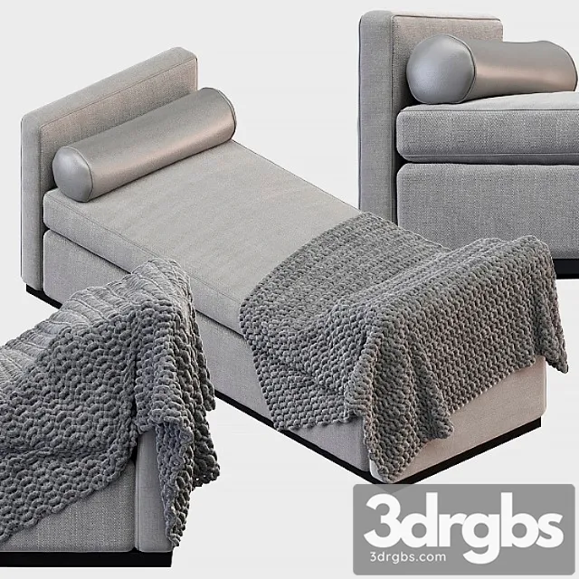 Bench the sofa and chair company escher daybed 2 3D Model Download