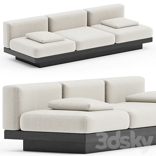 BENCH THREE SEATER BONE – BLACK INDOOR RUDOLPH 3D Model BENCH THREE SEATER BONE – BLACK INDOOR RUDOLPH 3D Model