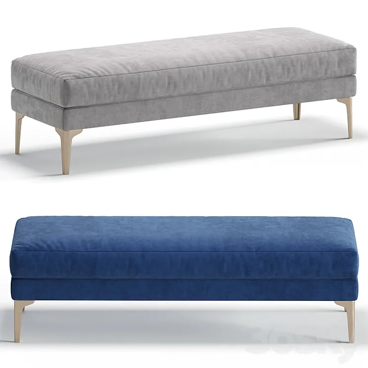 Bench TIFFANY by Cazarina Interiors 3 Colors Version\/Банкетка ТИФФАНИ 3D Model Free Download