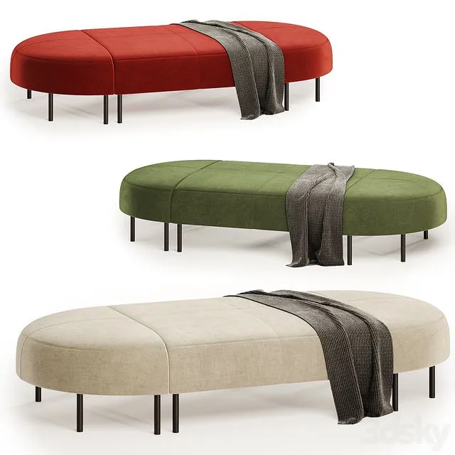 Bench VARIETY 8 seater 3D Model Bench VARIETY 8 seater 3D Model