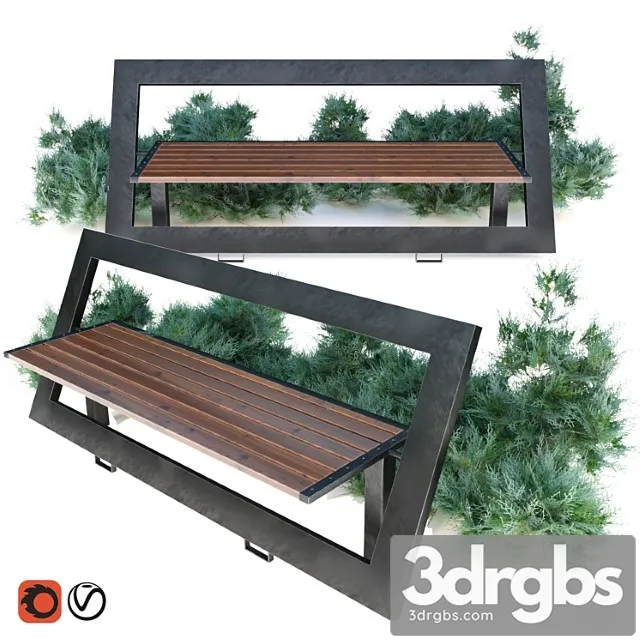 Bench with juniper 3D Model Download Bench with juniper 3D Model Download