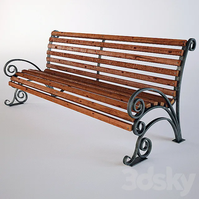 Bench wrought iron 3DModel Bench wrought iron 3DModel