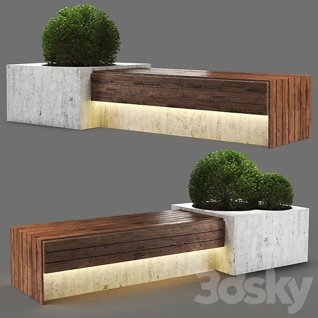 bench1150-280cm 3D Model bench1150-280cm 3D Model