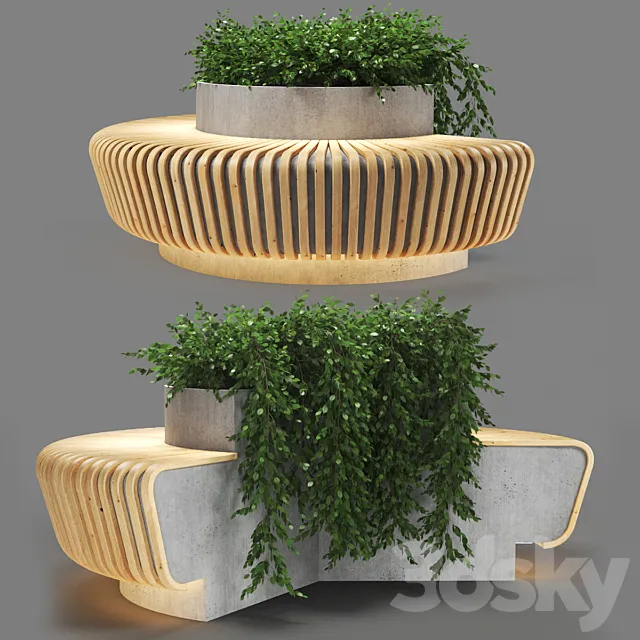 bench355 3D Model bench355 3D Model