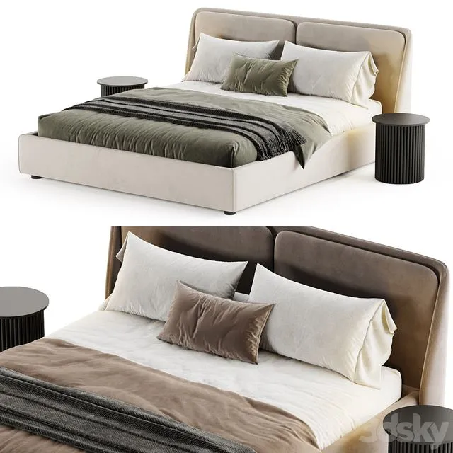 Bend Bed Ditre Italia 3D Model Bend Bed Ditre Italia 3D Model