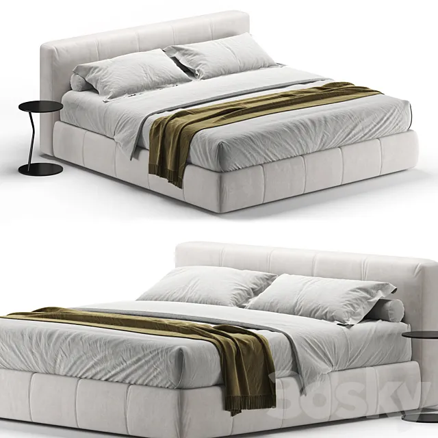 Bend Platform Bed 3D Model Bend Platform Bed 3D Model