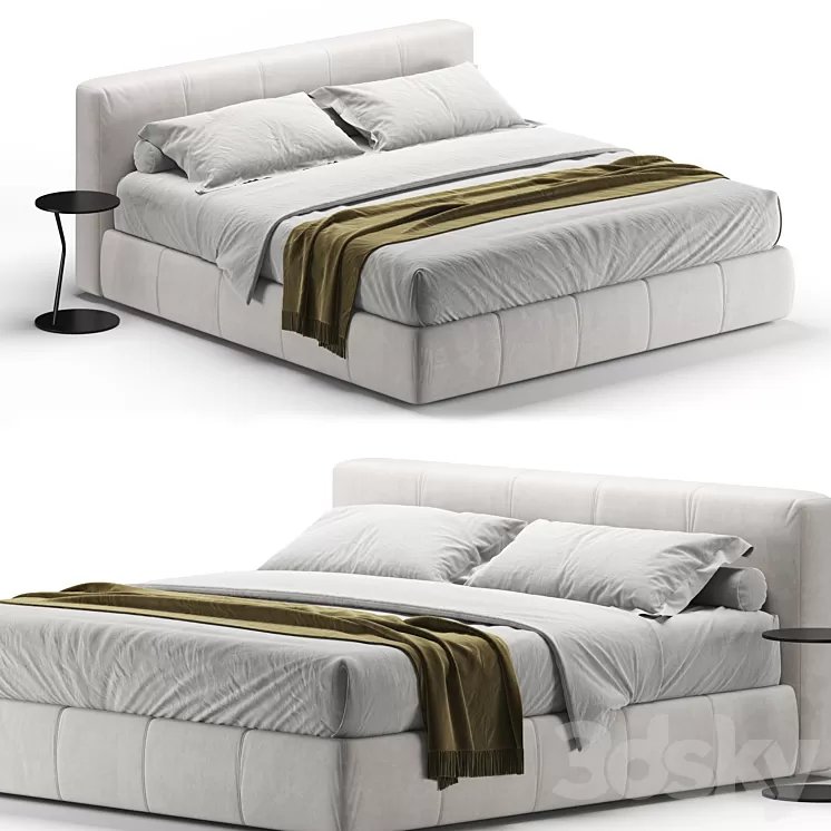 Bend Platform Bed 3D Model Free Download