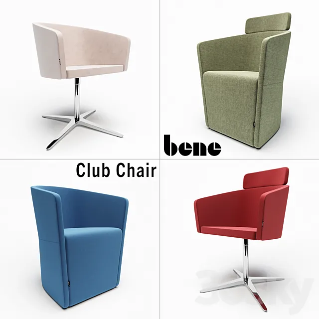 Bene Club chair 3D Model Bene Club chair 3D Model