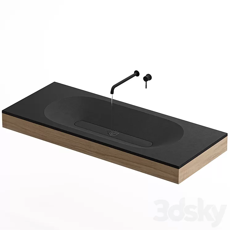 Benitier Built Sink 3D Model Benitier Built Sink 3D Model