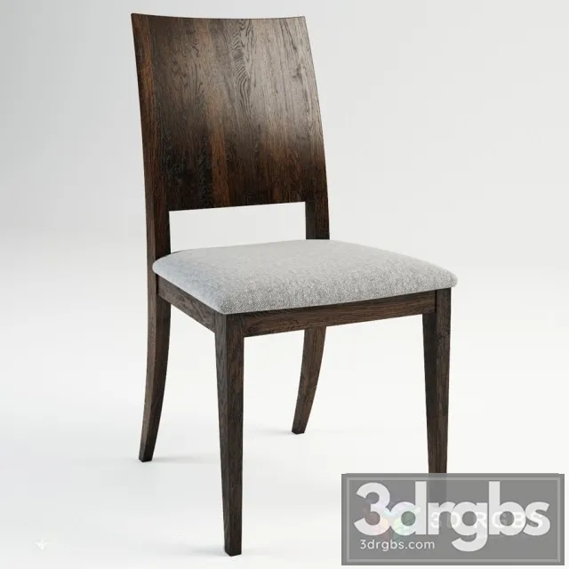Benjara Lan 19 Inch Rubberwood Dining Chair 3D Model Download