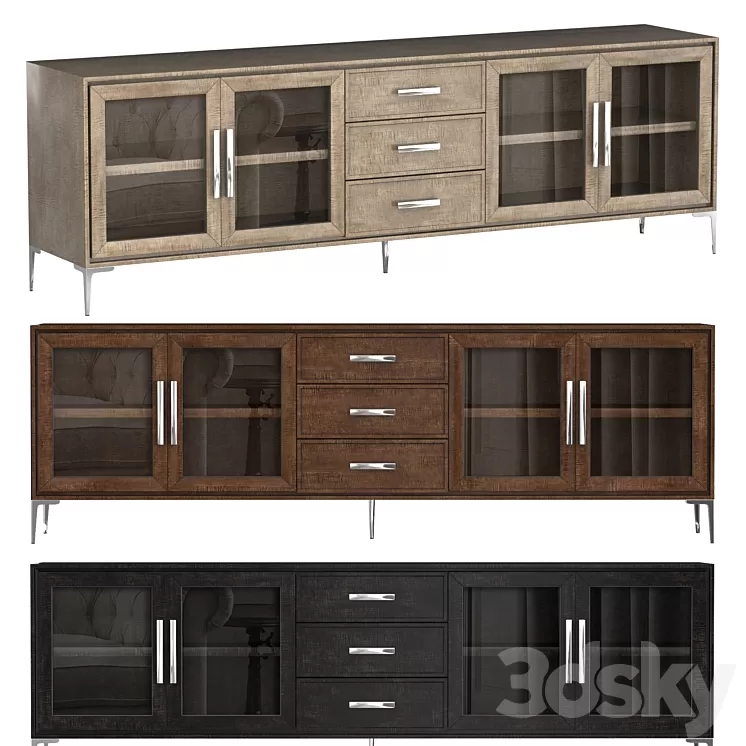 BENOIT GLASS 4-DOOR SIDEBOARD WITH DRAWERS 3D Model Free Download BENOIT GLASS 4-DOOR SIDEBOARD WITH DRAWERS 3D Model Free Download