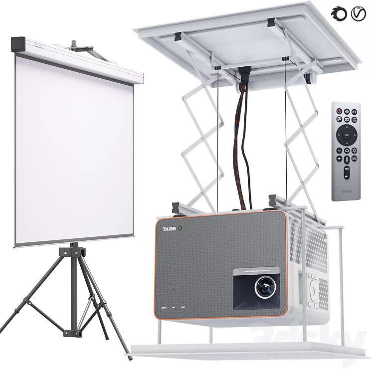 BenQ X1300i 4LED Gaming Projector 3D Model